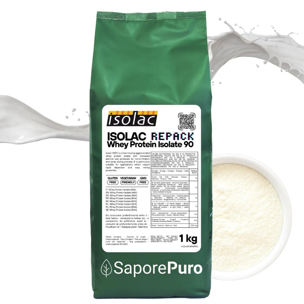 ISOLAC - Performance Melkeiwitisolaat - Herverpakt - 90% Eiwitgehalte - 1kg - FlavourPure